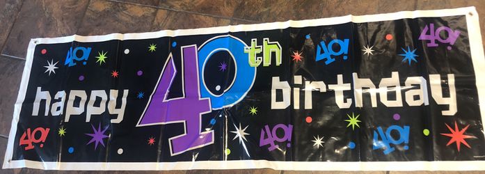 40th birthday sign
