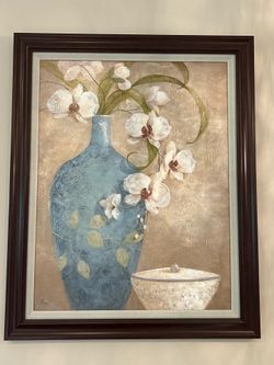 Framed Wall Art - Vase with Flowers