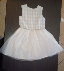 Girls White Tulle Party Dress