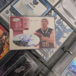 2002 SAGE "Authentic Autograph" Darius Songaila Rookie Card-($10)