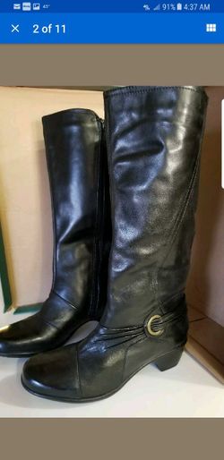 NEW*CLARK TALL BOOTS*LEATHER*SIZE 9.5