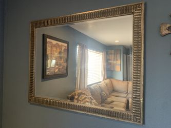 large framed mirror