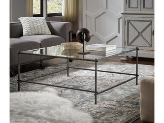 Ironworks White Serrated Edge Iron Coffee Table