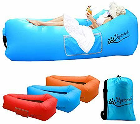 Inflatable Lounger Air Sofa Outdoor Portable Fast Inflatable Mattress with Tear-Resistant Fabric,Compact Carry Bag,