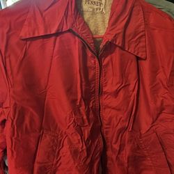 Vintage James Dean Style Red Nylon Jacket From Penneys