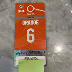 DOLPHINS ORANGE PARKING PASS