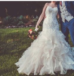 White heavy wedding dress 3