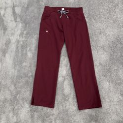 Medium FIGS Burgundy Scrub Pants