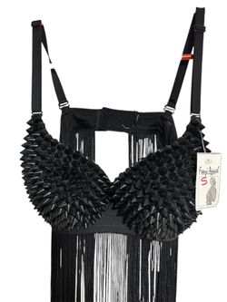 Black Spiked Fringe Brazier By Lydia