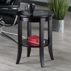 Accent Table End Table Wood Genoa Occasional Table, Espresso