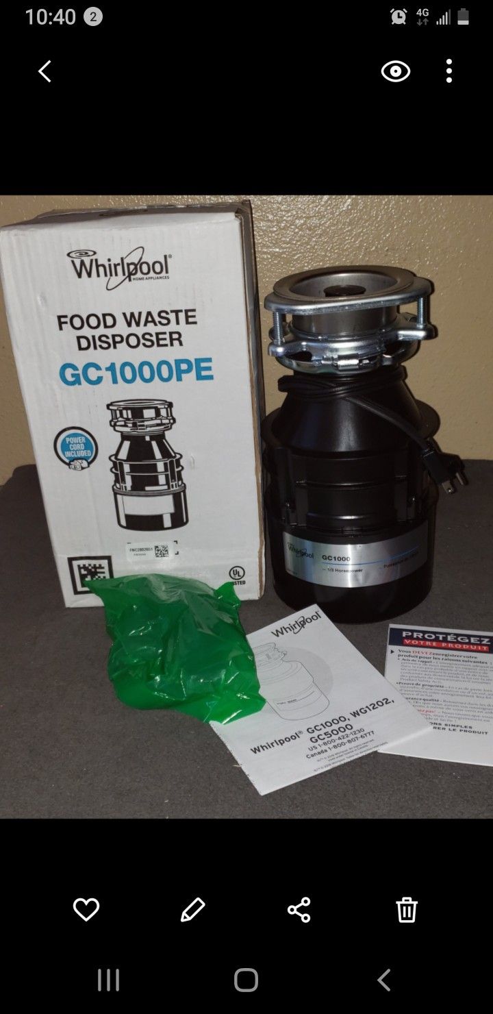 $139 garbage disposal with installation included