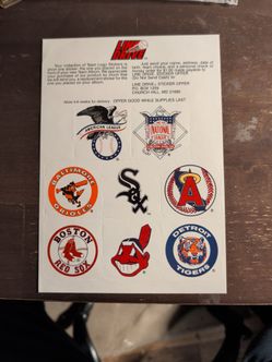 Old Major League baseball team logos stickers