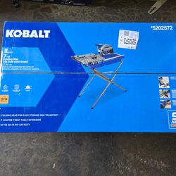 Kobalt Folding Head 9-Amp 7-in -Blade Sliding Table Tile Saw with Stand #120982