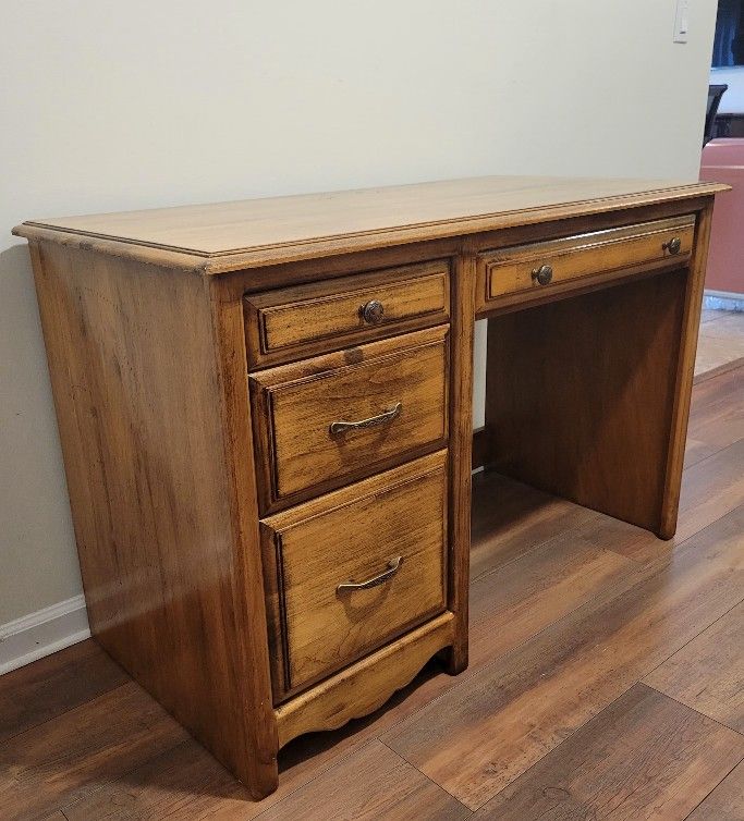 Vintage Hardwood Office Desk