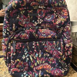 vera bradley backpack in midnight wildflower 