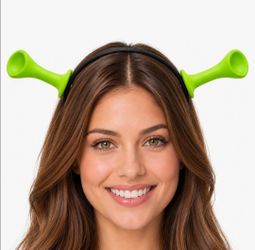 New Green Ears Headband Costume - Adult Womens Mens Teens Alien Cosplay Halloween Costumes Family XL, Sherk, Ogres