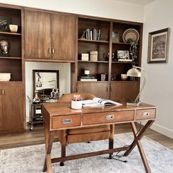 Campaign Desk With Drawers