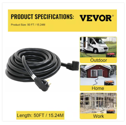 VEVOR - 50 Amp 125/250V Heavy Duty 50 FT Professional RV Extension Cord