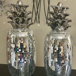 Gorgeous Tall Mirrored Pineapples 16” NEW $45/each