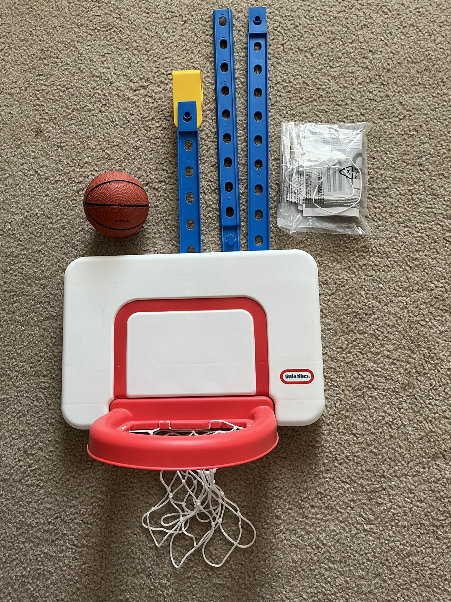 Like New Over The Door Attach And Play Basketball Set With Ball