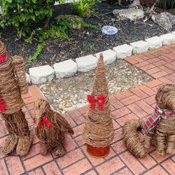 Lighted Figurines - Nutcracker, Tree, Dog, Penguin