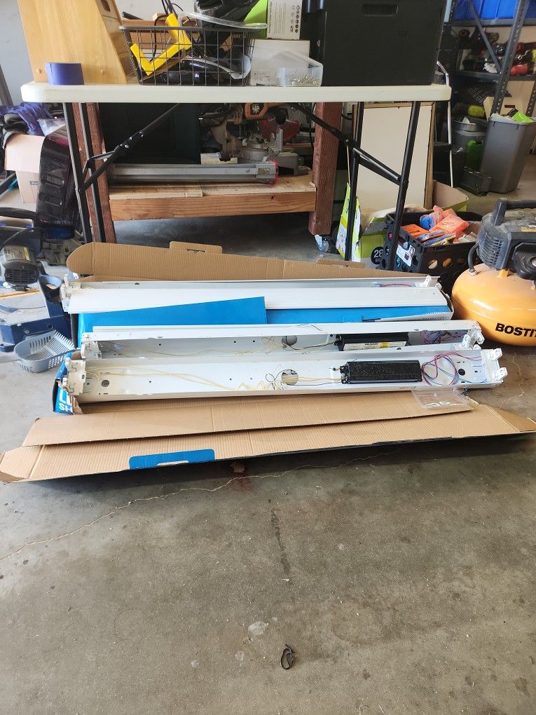 6 Hardwired Shop Lights