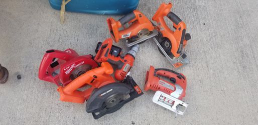 Tools saw, drill etc