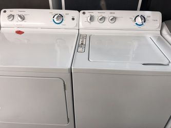 Used GE washer and dryer set. 1 year warranty