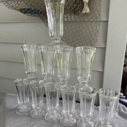 ANCHOR HOCKING: Parfait, Glasses, VINTAGE, set of 11