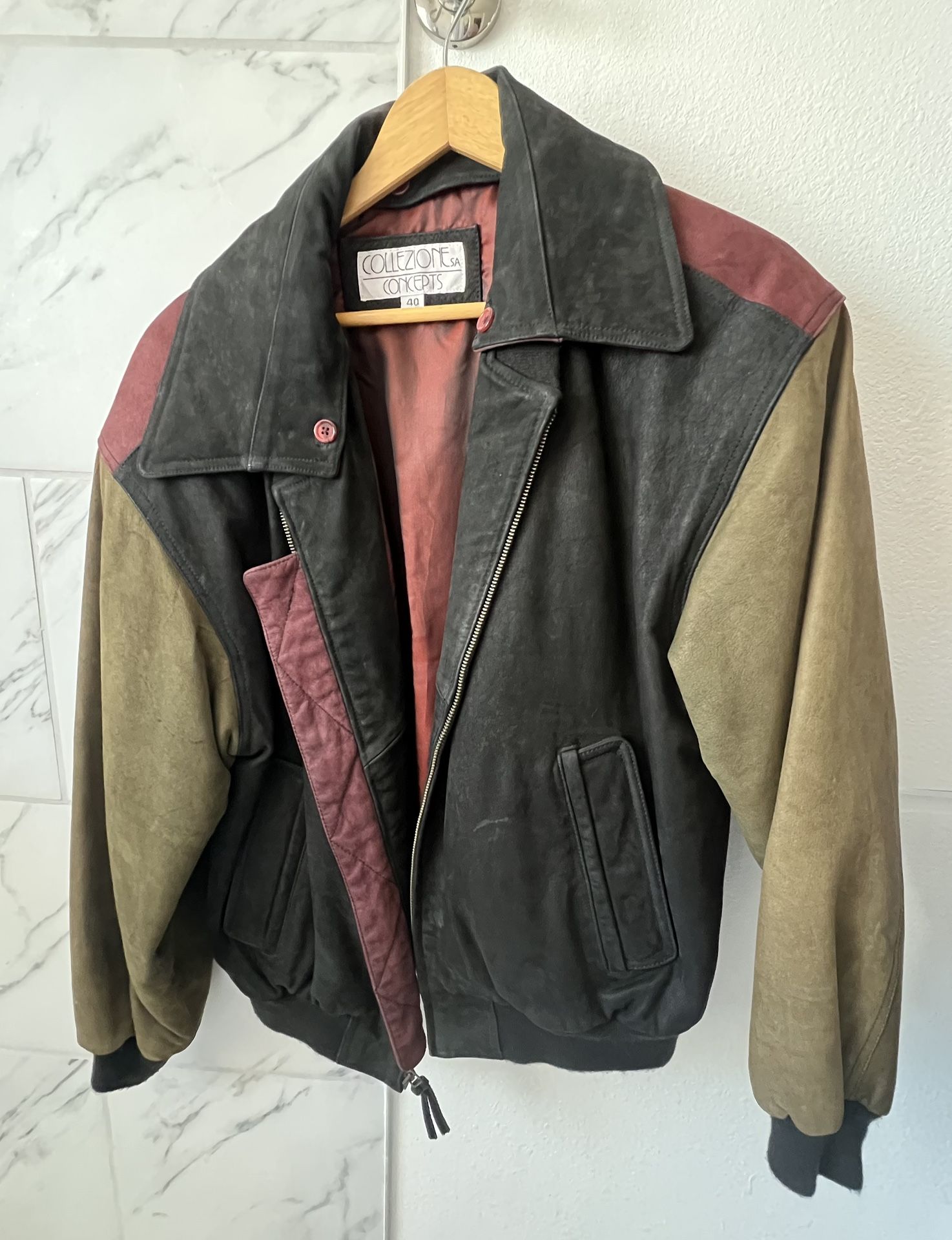 Vintage Leather Jacket Looks Brand New. Size 40 Well Cared For Worn Maybe Twice Bought New In 1992