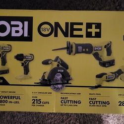 RYOBI
ONE+ 18V Cordless 6-Tool Combo Kit with 1.5 Ah Battery, 4.0 Ah Battery, and Charger