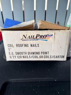 1” Coil Roofing Nails - 30 Coils Remaining - $20 OBO