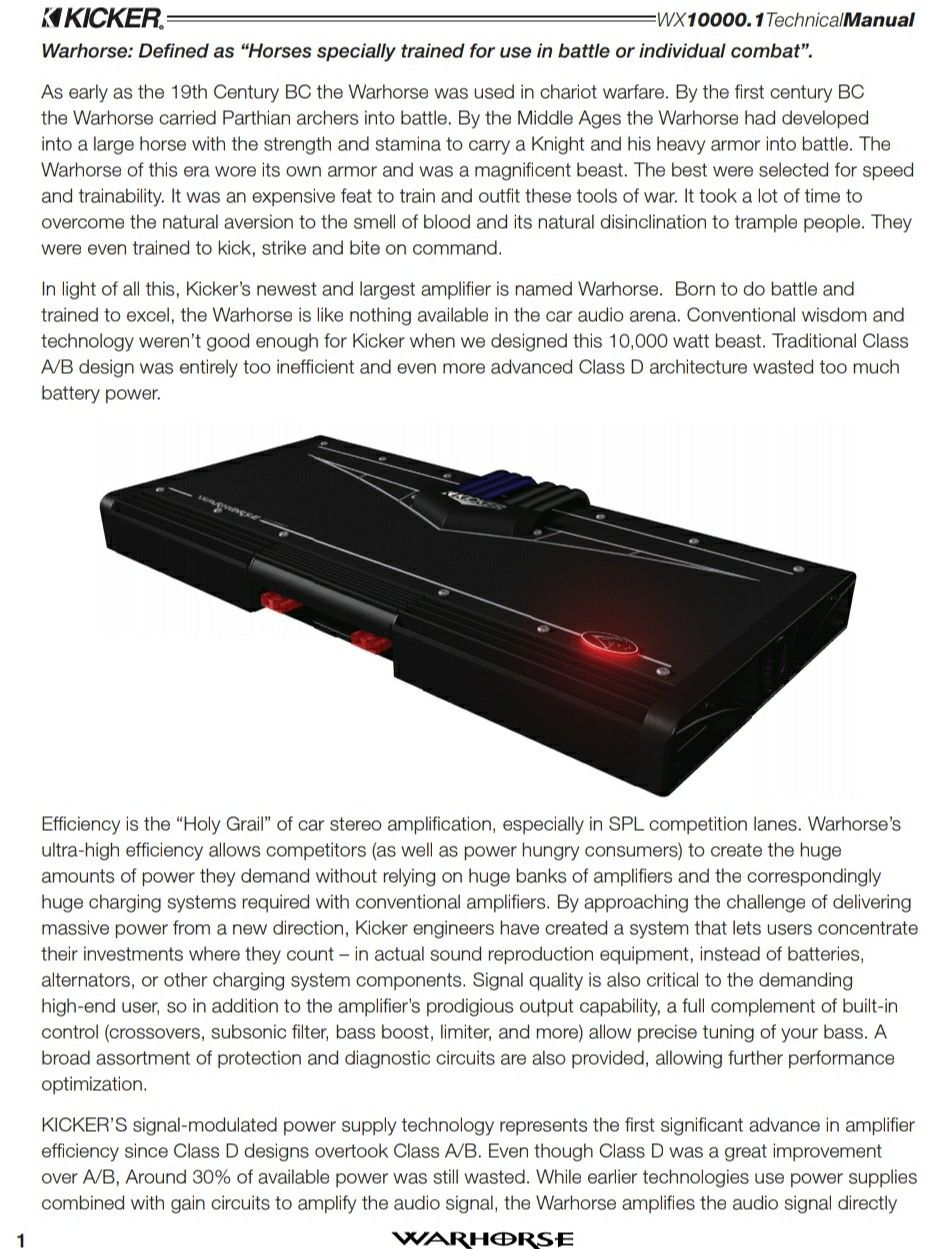 Kicker Warhorse Amplifier WX 20,000x1 Watts for Sale in Modesto,