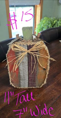 Handmade Wooden Pumpkin Shelf Decor