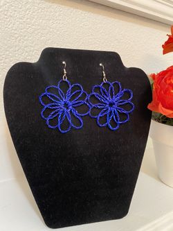 Palm Leaf Flower Earrings 