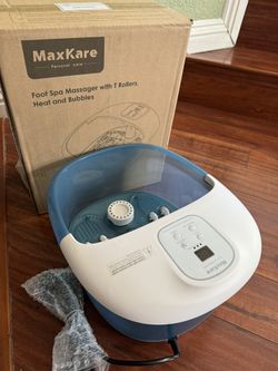 Foot Spa Massager with T Rollers Heat and Bubbles