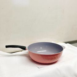 13-1/2'' Ceramic Frying Wok Cookware | Nonstick Ceramic | Interior Exterior | Cooking Pan