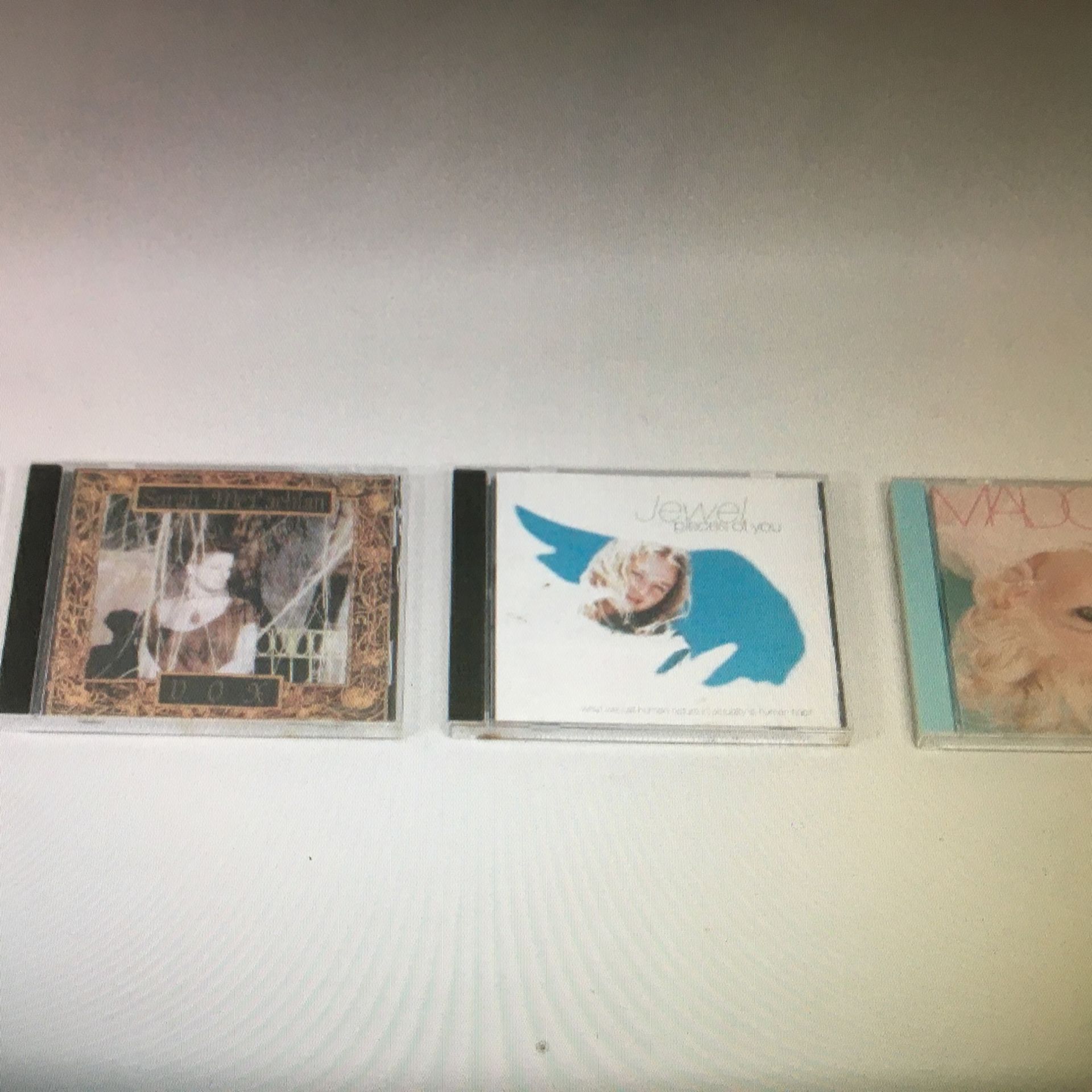 LOT OF 4 ROCK MUSIC CDS by Marillion, Sarah McLachlan, Jewel, Madonna (good)