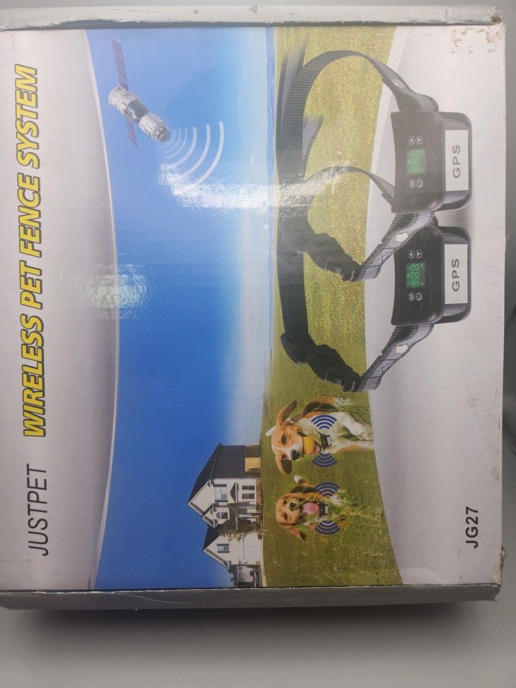 Justpet JG27 Black Waterproof 1000 Meter GPS Wireless Pet Fence System Open Box