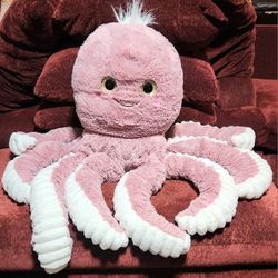 Jumbo Pink Octopus Plush -  42 inches