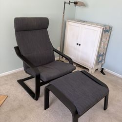 IKEA Poang Chair And Footrest