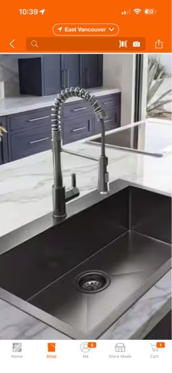 Undermount Kitchen Sink with Spring Faucet