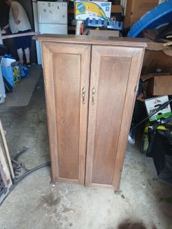 Wooden crat cabinet