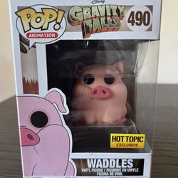 EXCLUSIVE VAULTED Waddles Gravity Falls Funko Pop #490 Disney Pig Cartoon