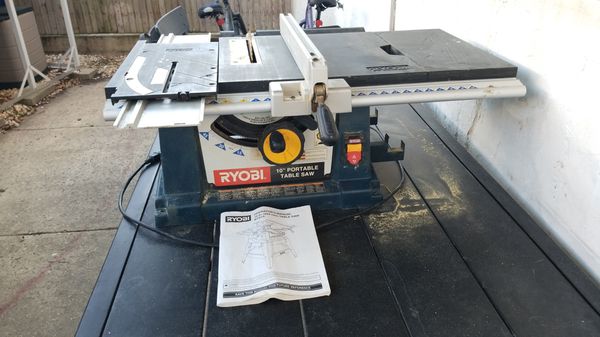 Ryobi Table Saw BTS15 includes 60 tooth carbide blade and rolling
