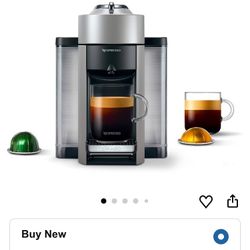 Nespresso Vertuo Coffee and Espresso Machine by De’Longhi 1597 Millimeters Silver