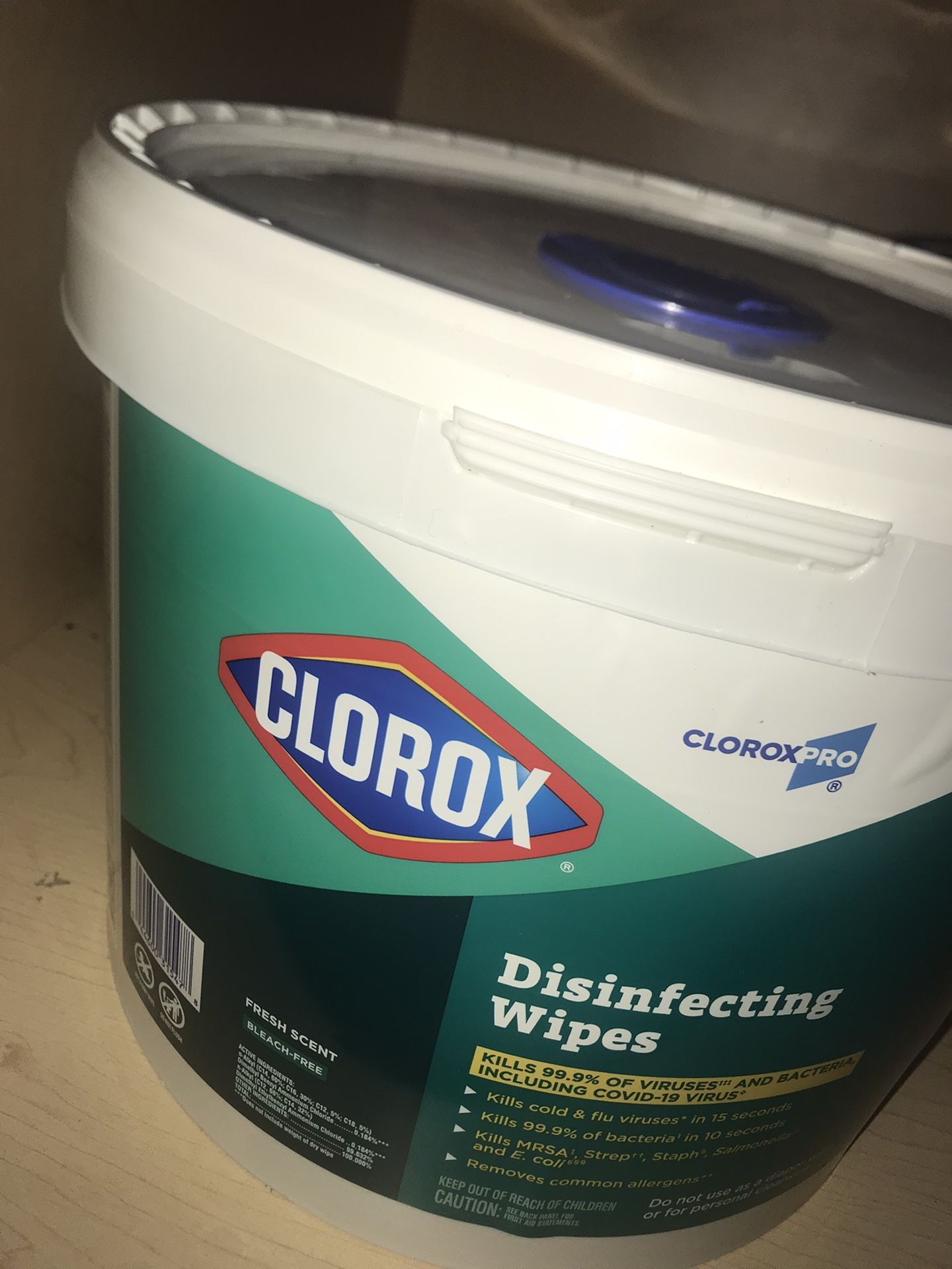 Industrial Size Hospital Grade Clorox Wipes Tub 