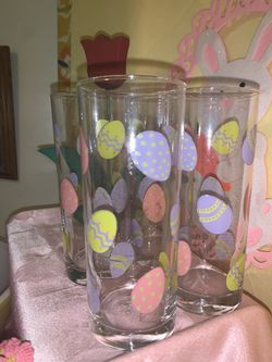 Vintage Easter Tumblers - Glasses 