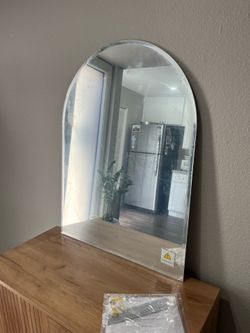 Frameless Arch Mirror 24x32 beveled arch French modern