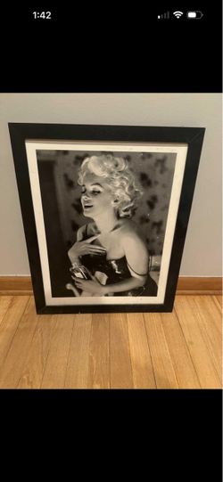 Marilyn Monroe Framed Black and White Print